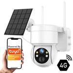 Kamera zewnętrzna akumulatorowa Obrotowa IP66 USB-C + Panel 5W 4G LTE TUYA