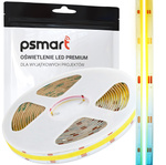 PSMART Taśma LED COB 24V CCT IP20 10mm 608led/m 5m