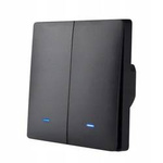 Przełącznik 2 kanały EM Czarny WIFI + 433MHz TUYA