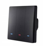 Przełącznik 3 kanały EM Czarny WIFI + 433MHz TUYA