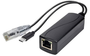 Adapter PoE Ethernet Splitter Aktywne PoE 36-57V do USB-C Zasilanie Skrętka