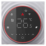Smart Round LED Thermostat NO 5A Black TR083 WiFi TUYA