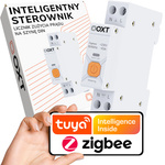 OXT Sterownik Licznik 63A 19mm 1P Pomiar Temperatura DIN ZigBee TUYA