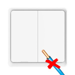 Przełącznik 2 obwody bez N biały Seria KT ZigBee TUYA