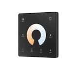 Pilot CCT LED Panel Slim Czarny Naścienny 4 strefy LED RF 2.4GHz Seria SD