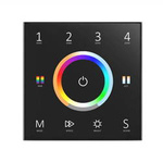 Pilot do kontrolera RGB+CCT 4 Strefy Panel Bat. Czarny Seria SD
