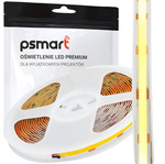 PSMART Taśma LED COB 12V WW 3000K IP20 8mm 480led/m 5m