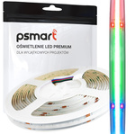 PSMART Taśma LED COB 24V RGB 14W IP20 10mm 576led/m 5m
