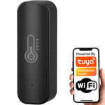Temperature and Humidity Sensor Black 2× AAA WiFi TUYA