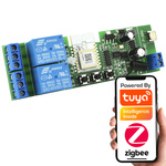 Sterownik 2CH DC 5-32V Beznapięciowy ZigBee + RF Tuya Smart