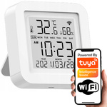 Czujnik temp. wilgotności zegar USB WiFi TUYA