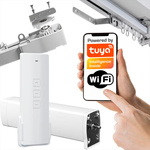 Karnisz elektryczny 4.2m silnik zasłon z pilotem + akcesoria WiFi TUYA