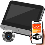 Inteligentny wizjer Srebrny judasz 3Mpx Kamera 4.3" z Ekranem PIR WiFi TUYA