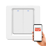 Inteligentny przełącznik 2 kanałowy Opcjonalna żyła N Seria KT ZigBee Tuya