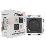 PSMART Gniazdo pomiar USB czarne RM WiFi TUYA